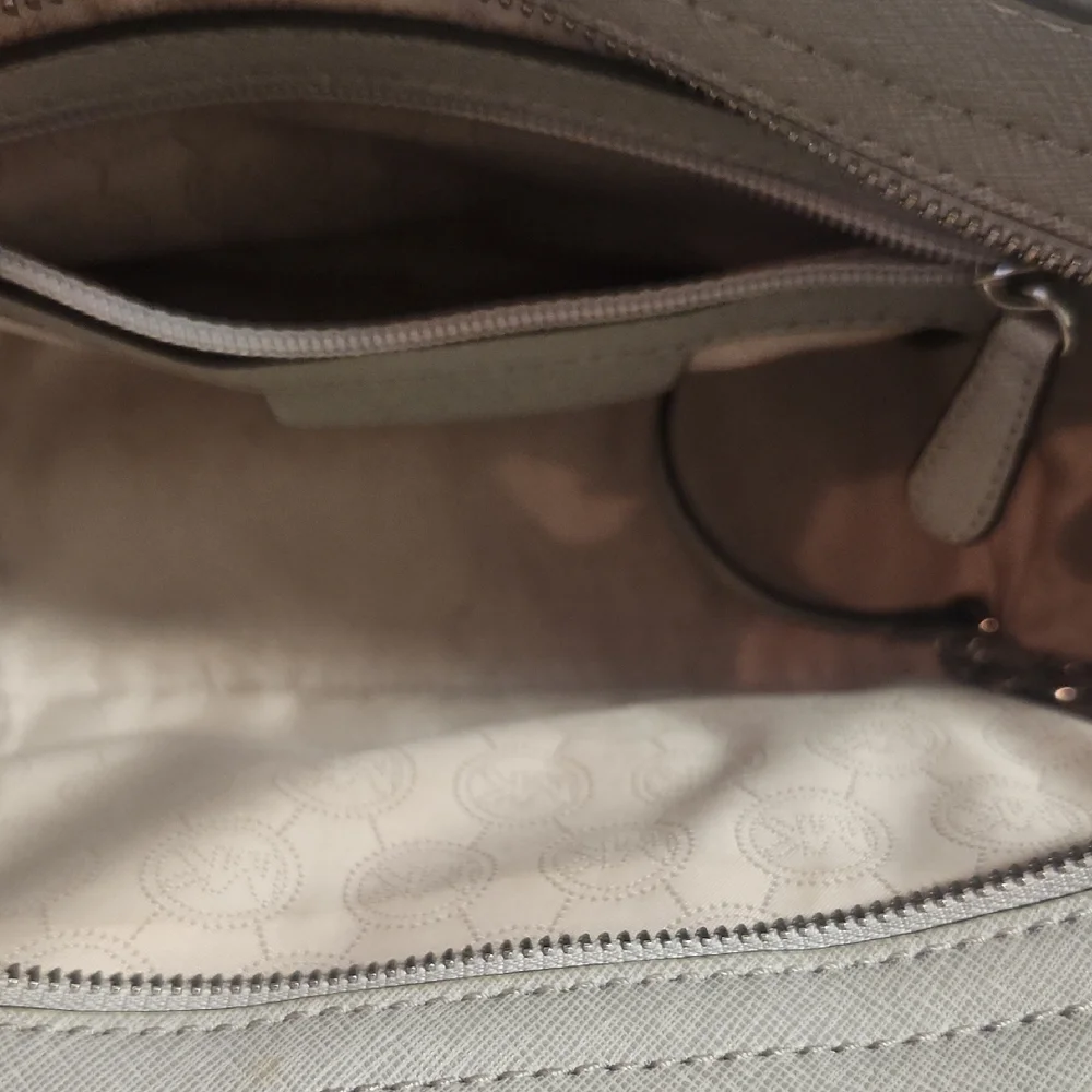 Michael Kors Silver Crossbody Bag with Studded Sides